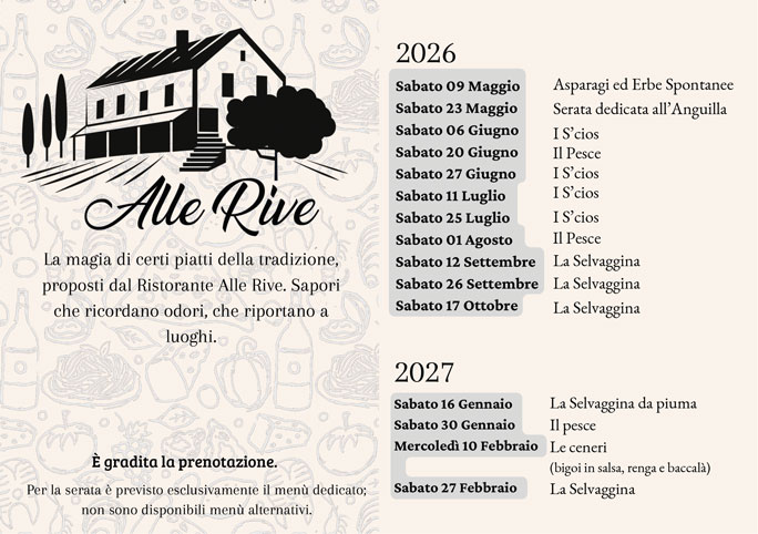 RISTORANTE ALLE RIVE cucina veneta 