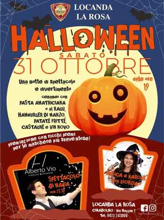 festa di halloween a Cimadolmo Locanda La Rosa 