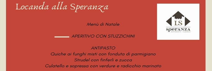 2020 Natale a Castelfranco Veneto LOCANDA ALLA SPERANZA