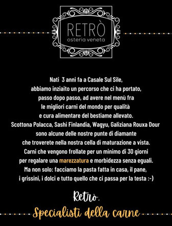 CASALE SUL SILE RETRO' OSTERIA VENETA specialità carne