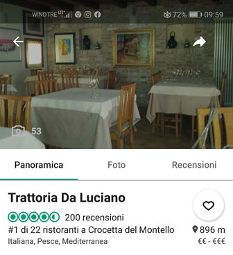 crocetta del montello trattoria da luciano PREMIO TRIPADVISOR 2020