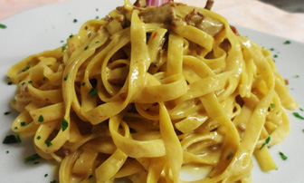 tagliolini parma e porcini