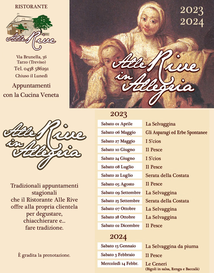 RISTORANTE ALLE RIVE cucina veneta 2023 2024